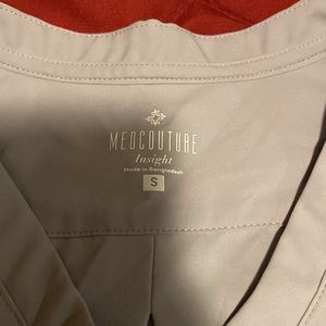 Light grey med couture insight scrub top